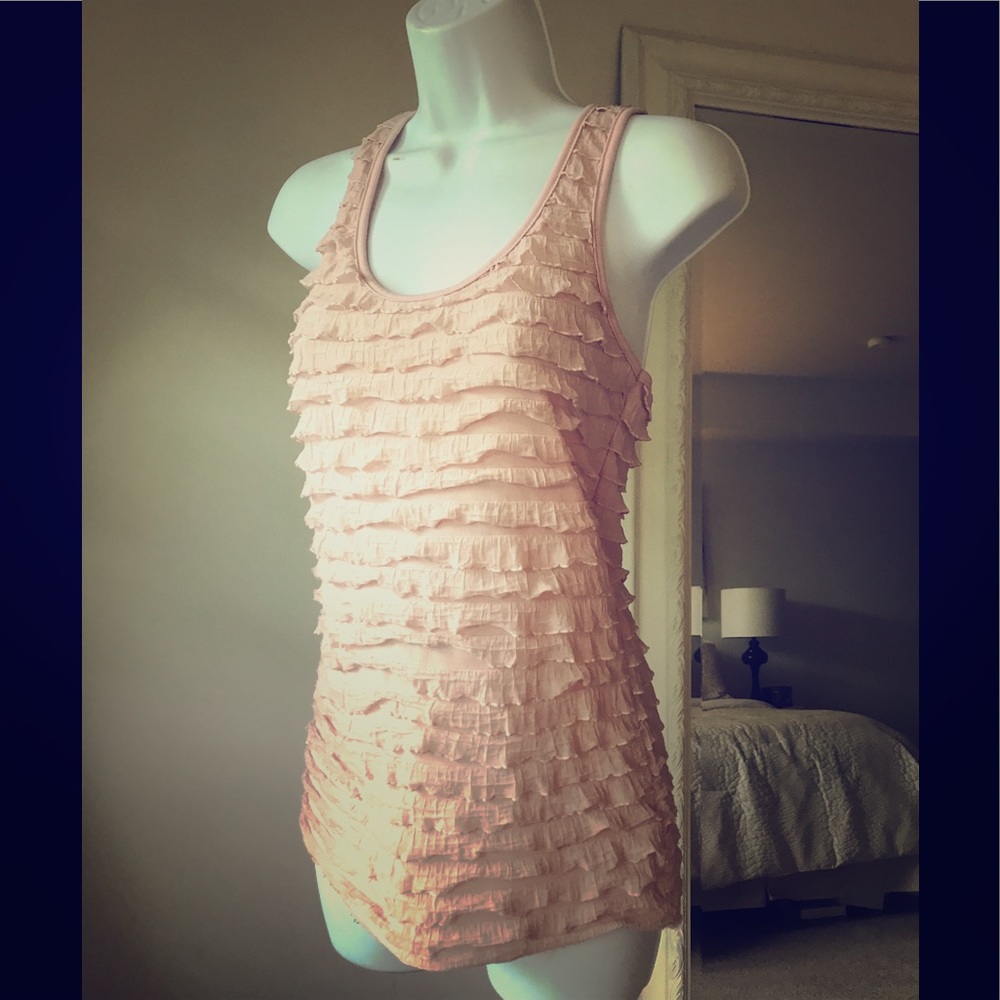 Pink Ruffle pink tank